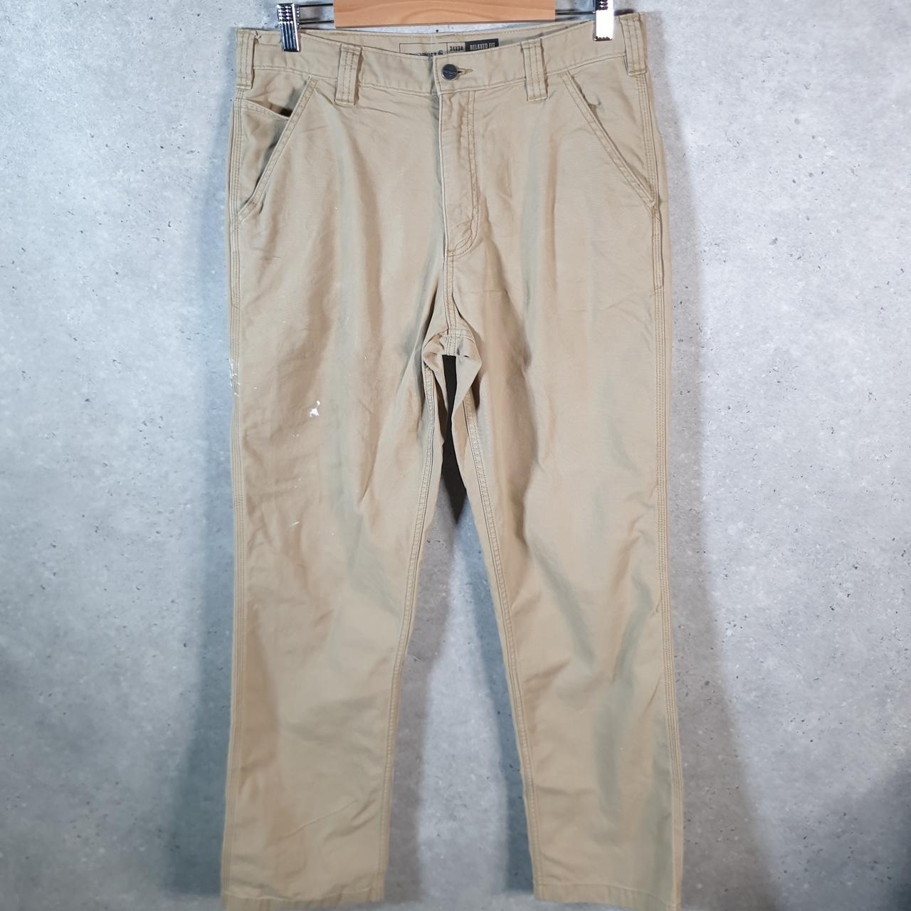 Vintage Carhartt Carpenter Trousers Mens W34 L34 Brown Relaxed Fit Workwear USA