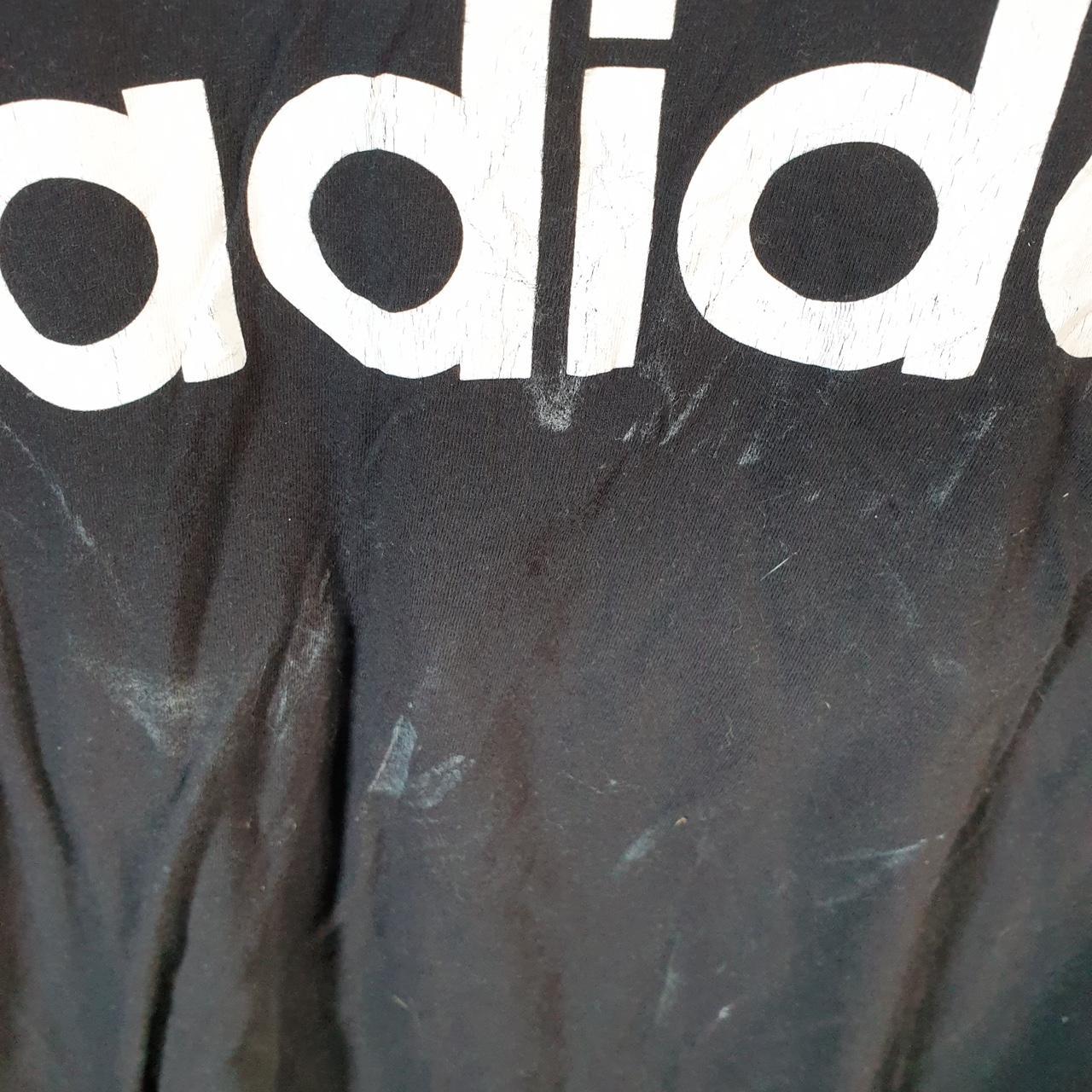 Vintage Adidas Amplifier Spellout T Shirt Men’s XL Black Three Stripes Logo Athletic