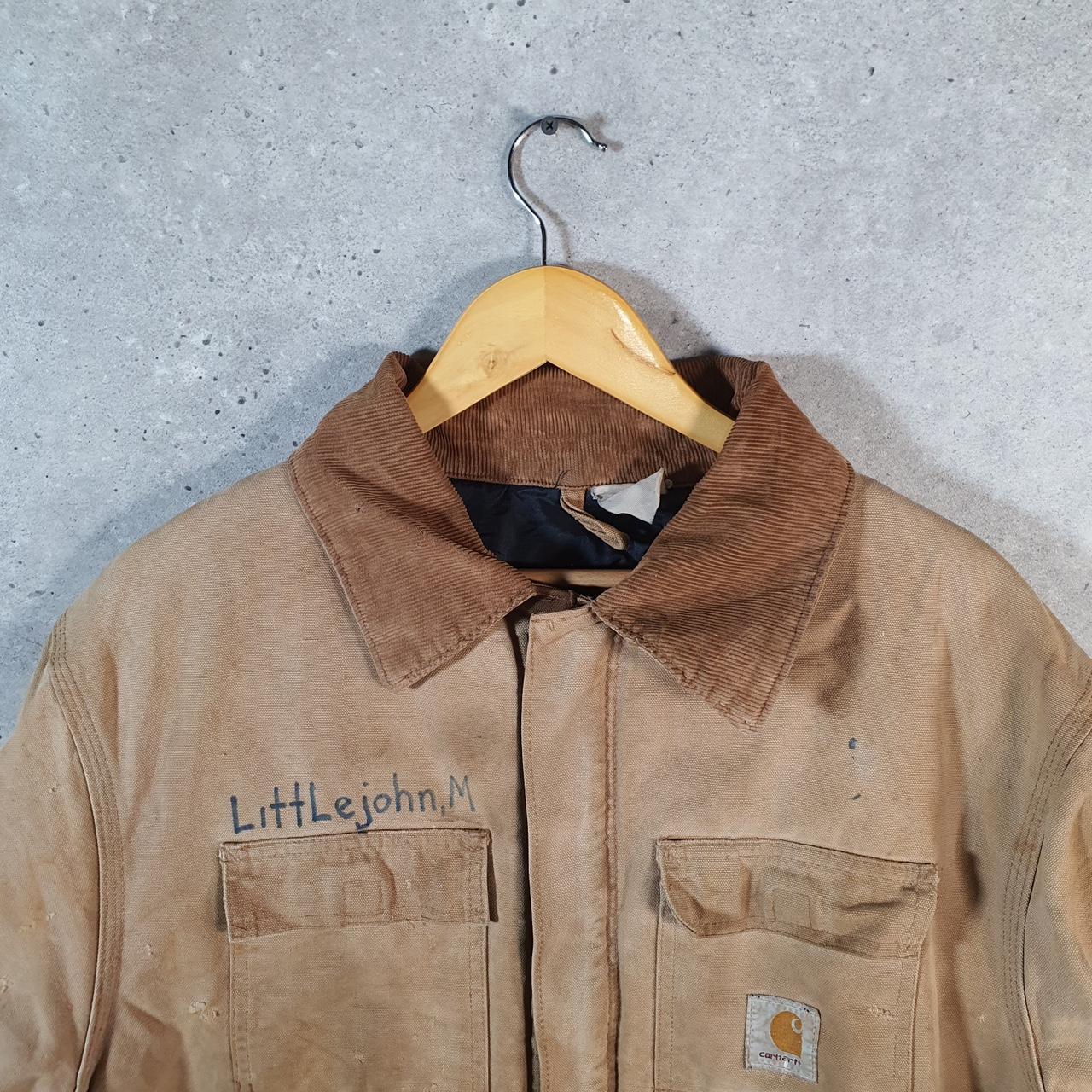 Vintage Carhartt Arctic Quilted Chore Work Jacket Men’s Large Brown Workwear Canvas USA Big Fish Vintage