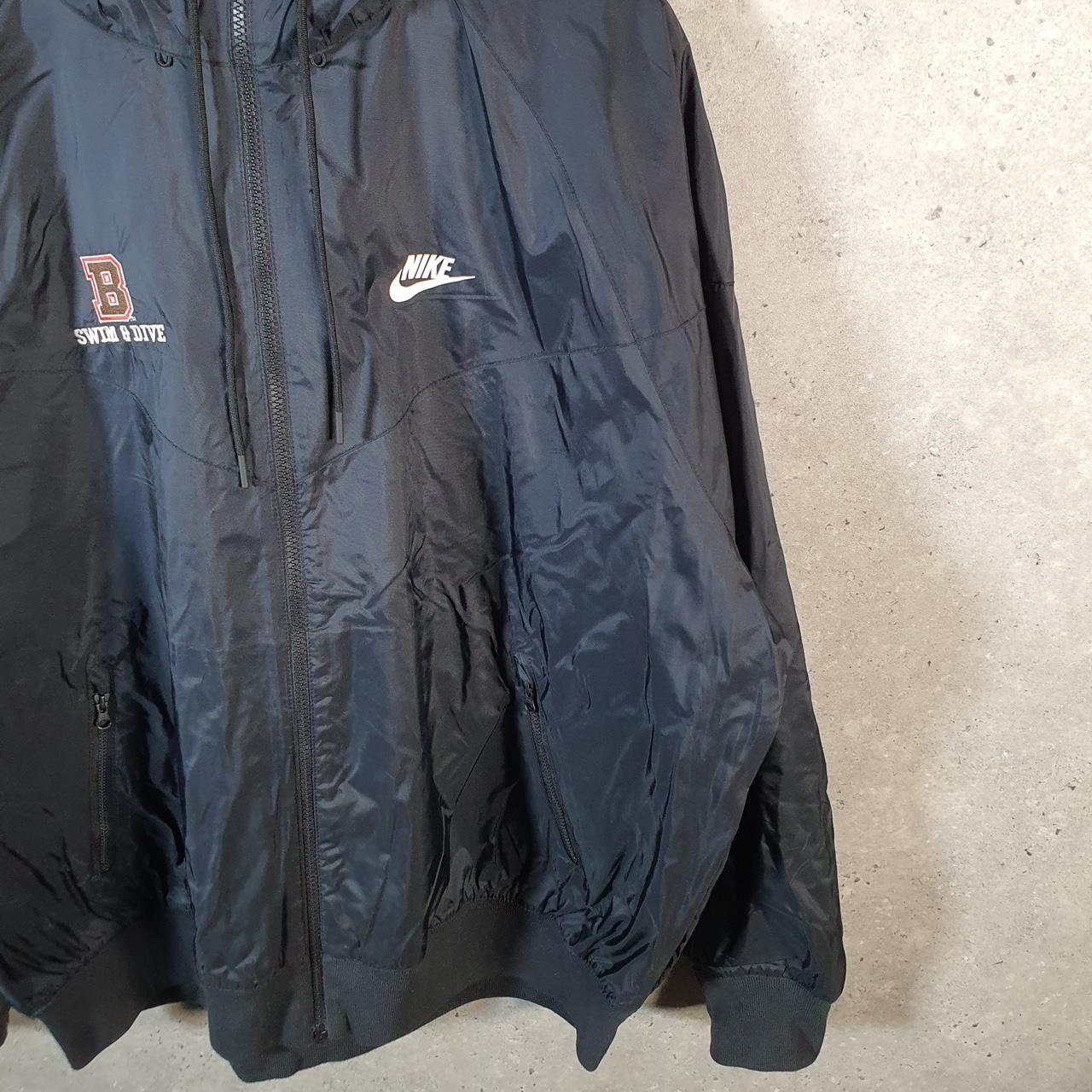 Vintage Nike Windbreaker Track Jacket Mens XL Blaxk USA Swoosh Full Zip