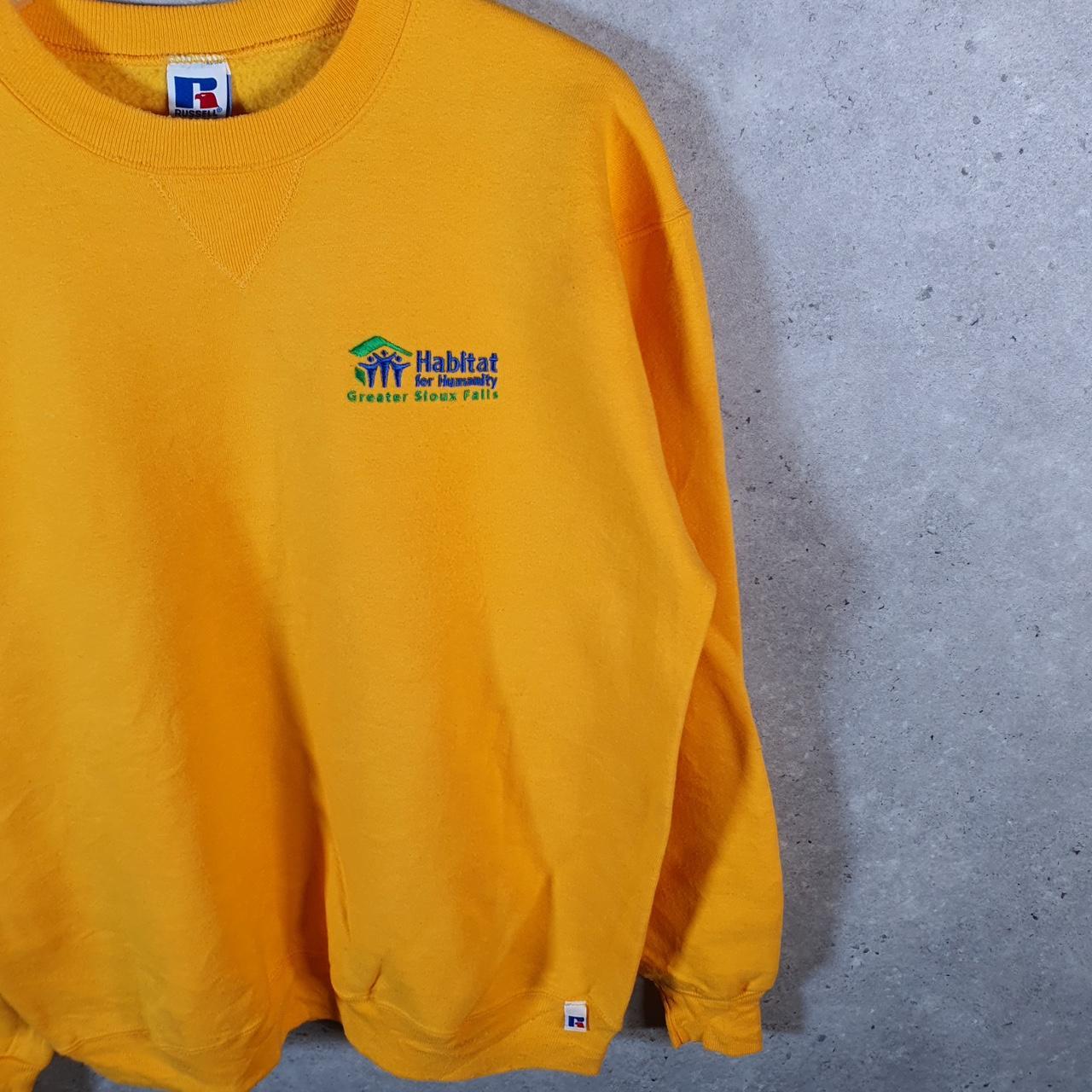Vintage Russell Athletic Made in USA Sweatshirt Men’s Large Yellow Baggy Pullover