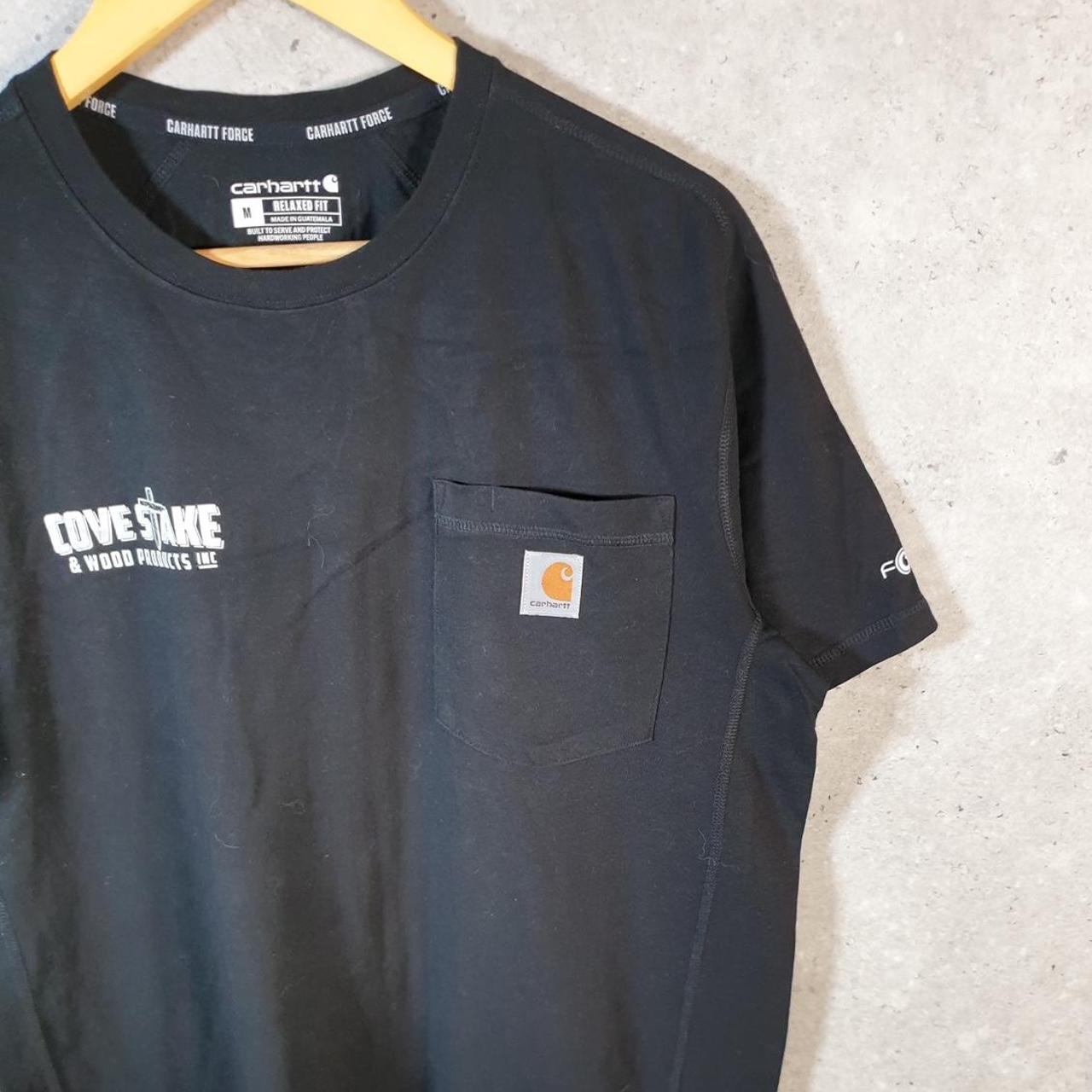 Vintage Carhartt Pocket T Shirt Men’s Medium Black Workwear Chore Utility Relaxed Fit