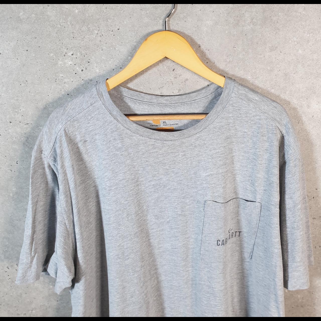 Vintage Carhartt Pocket T Shirt Men’s XL Grey Workwear Chore Utility Relaxed Fit C9205