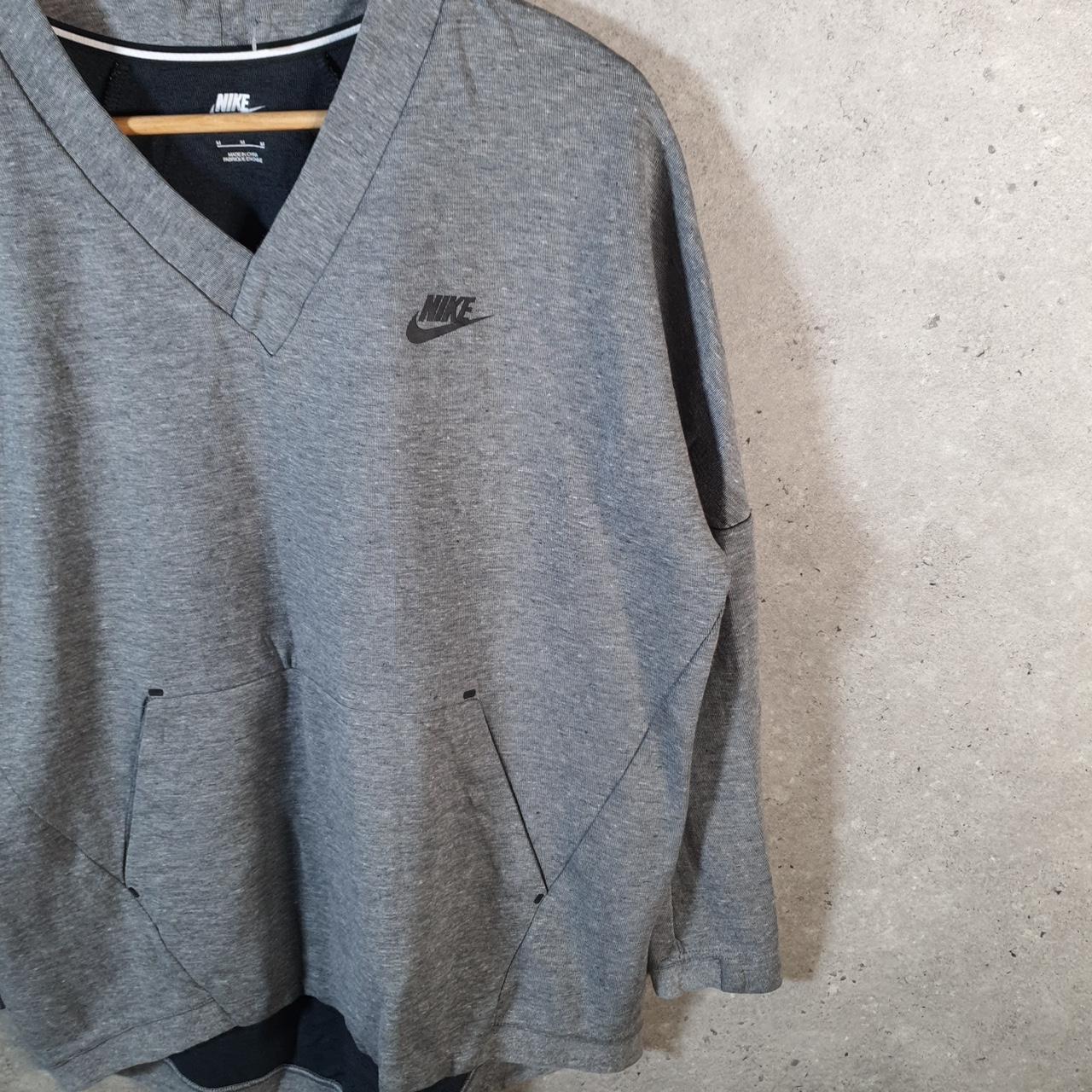 Vintage Nike Club Spellout Hoodie Men’s Medium Grey Swoosh Y2K Pullover