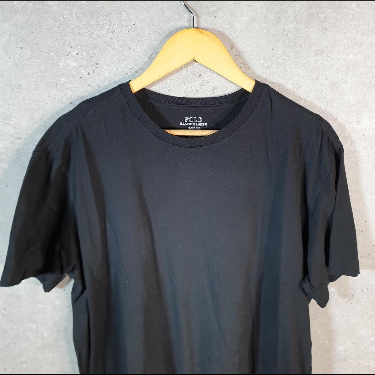 Vintage Ralph Lauren Polo T Shirt Men’s XL Black Embroidered Slim Fit Pony C8597