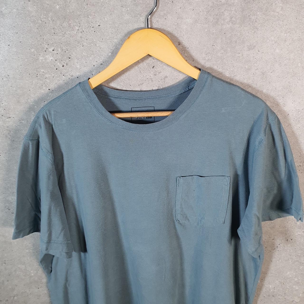 Vintage The North Face TNF Spellout T Shirt Shirt Men’s Large Blue Logo Athletic C9590