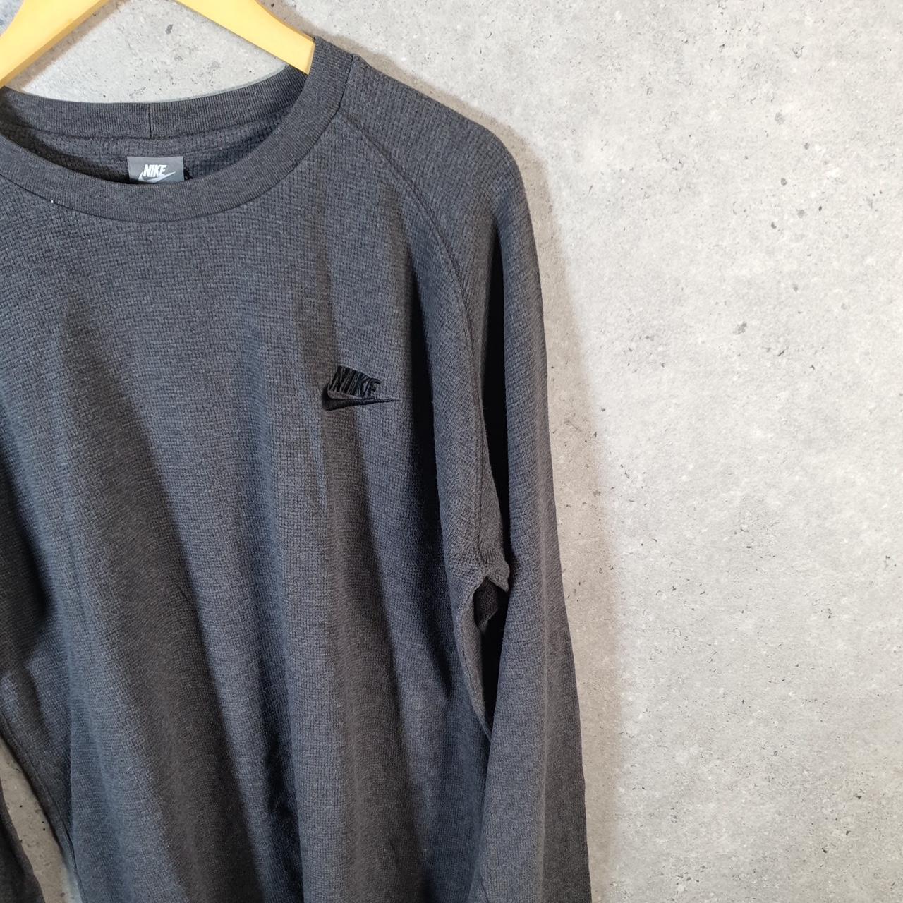 Vintage Nike 90s Knit Club Sweatshirt Mens XL Grey Swoosh Y2K Pullover Logo