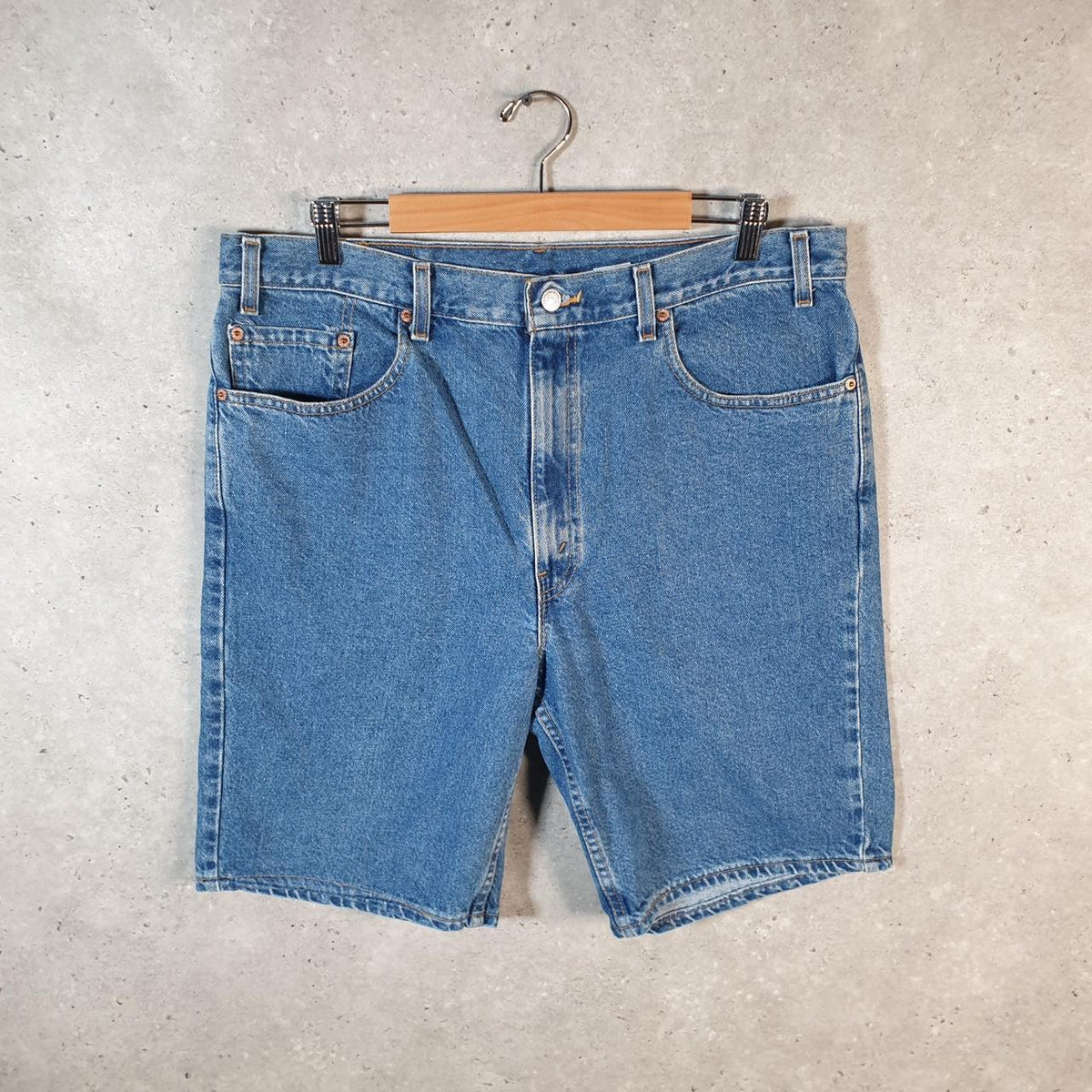 Vintage Levi’s 505 Baggy Shorts Jorts Cargo Men’s W38 Blue Relaxed Denim