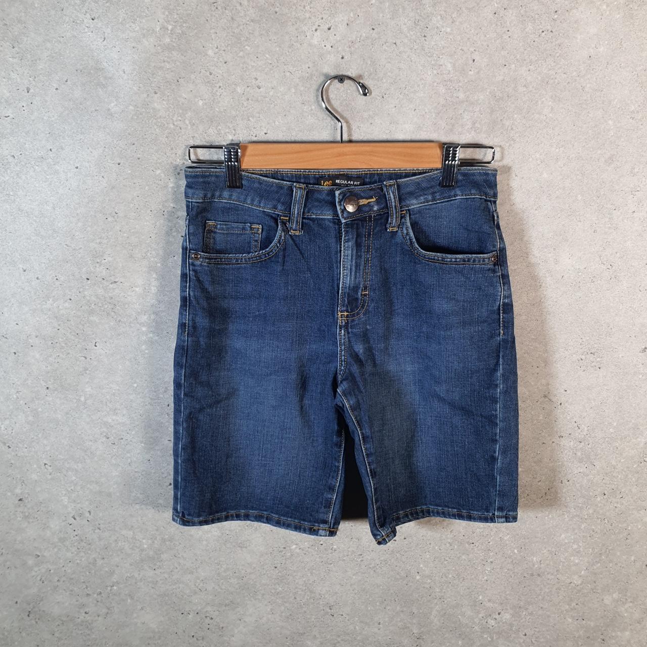 Vintage Lee Baggy Shorts Jorts Cargo Womens W28 Blue Denim Relaxed Cargo