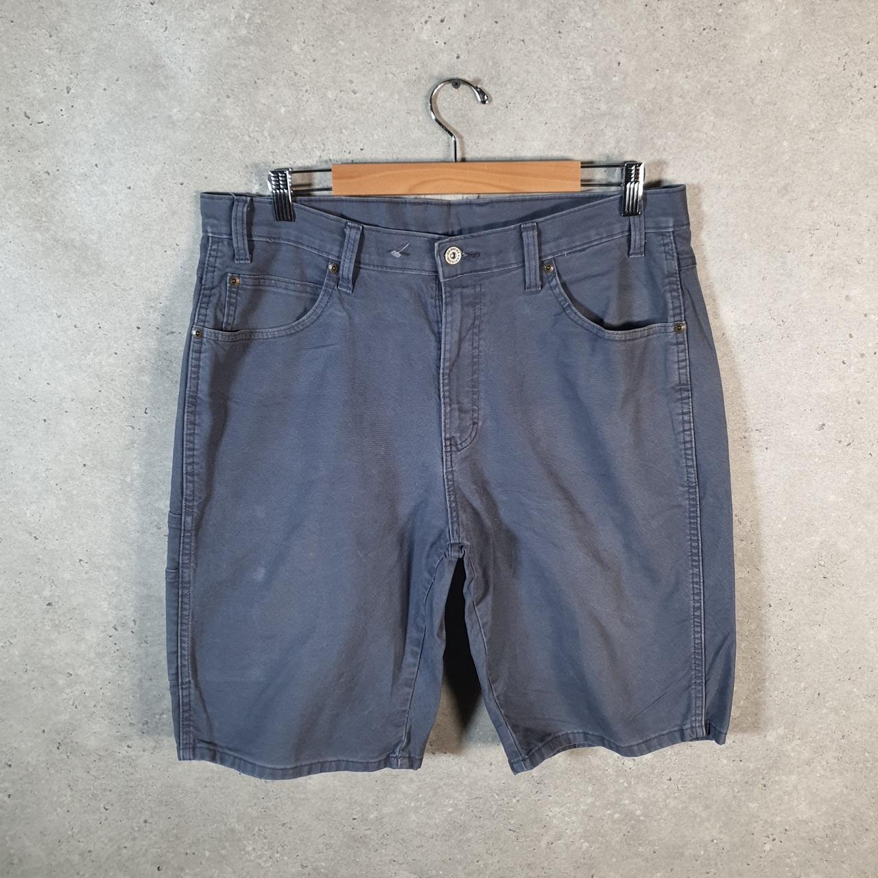Vintage Dickies Baggy Chino Shorts Jorts Cargo Mens W36 Blue Relaxed Fit