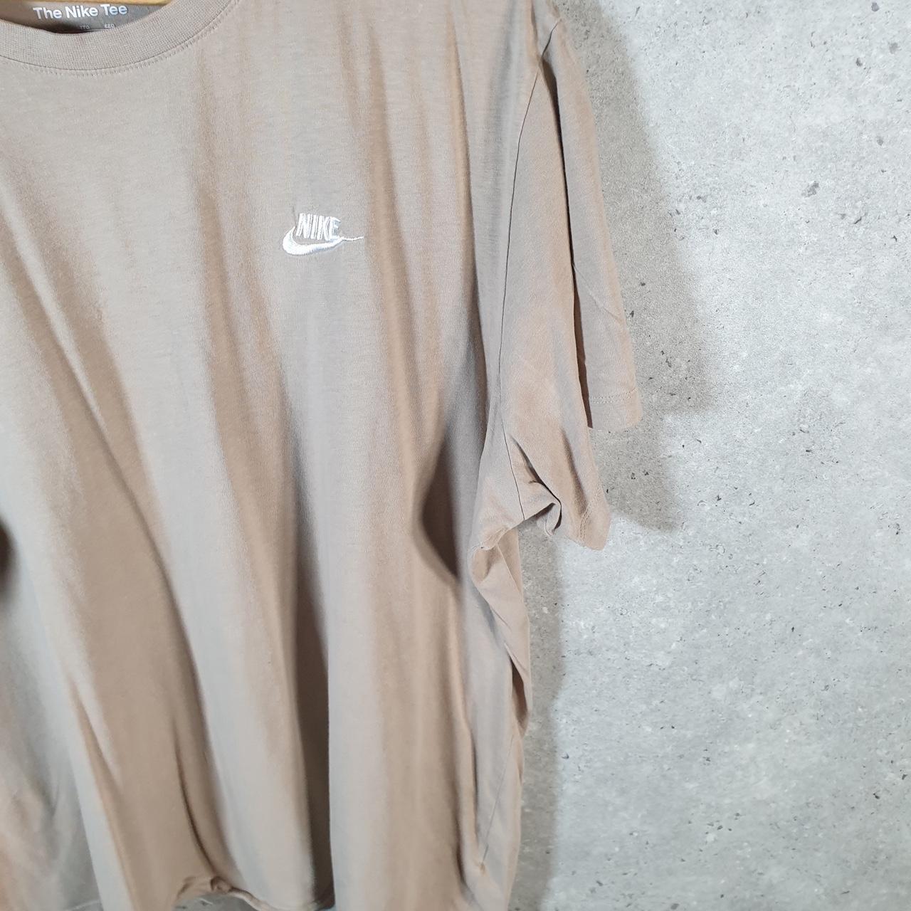 Vintage Nike Club Embroidered T Shirt Men’s 2XL Brown Logo Swoosh Athletic