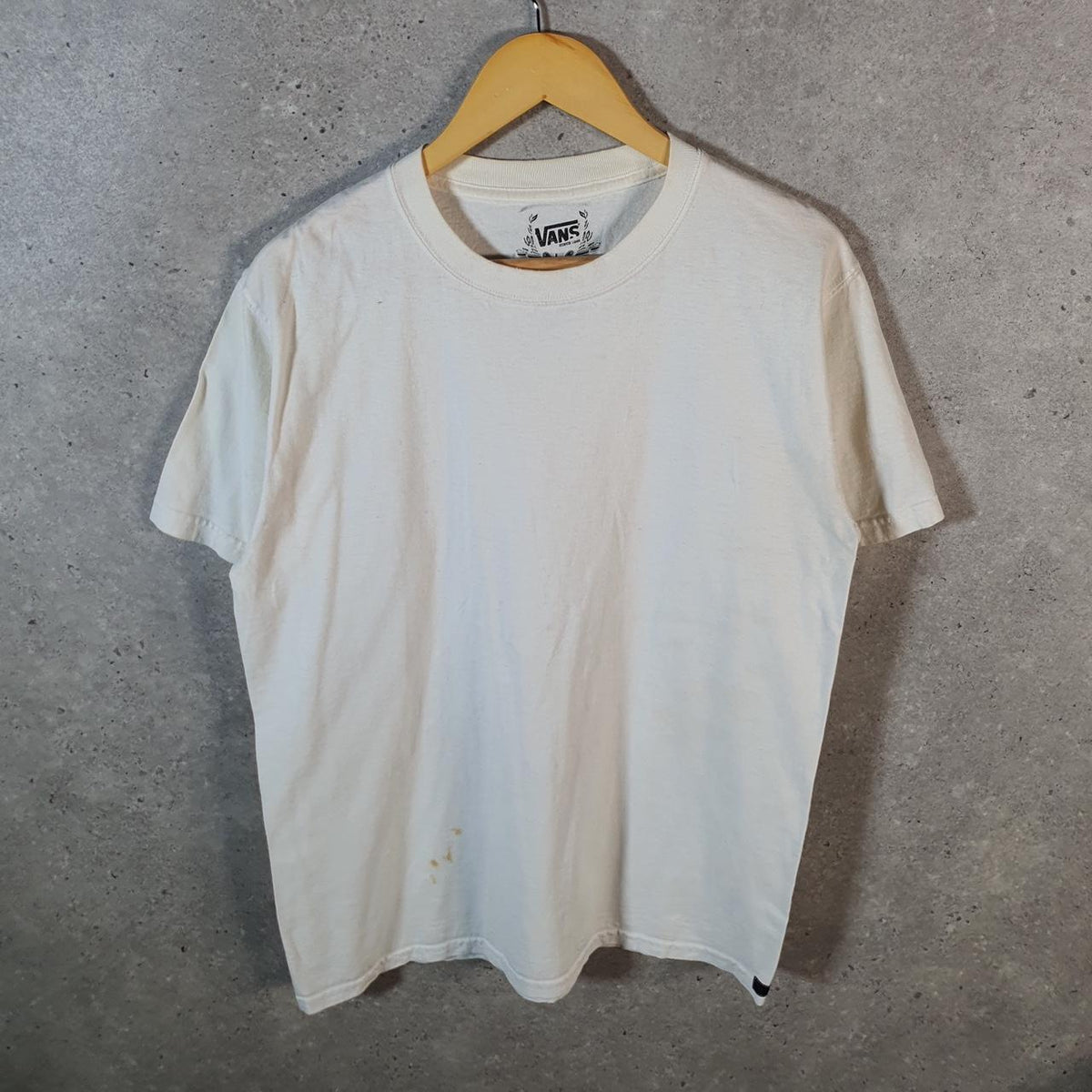 Vintage Vans Off the Wall T Shirt Men’s Large White Classic Fit Casual