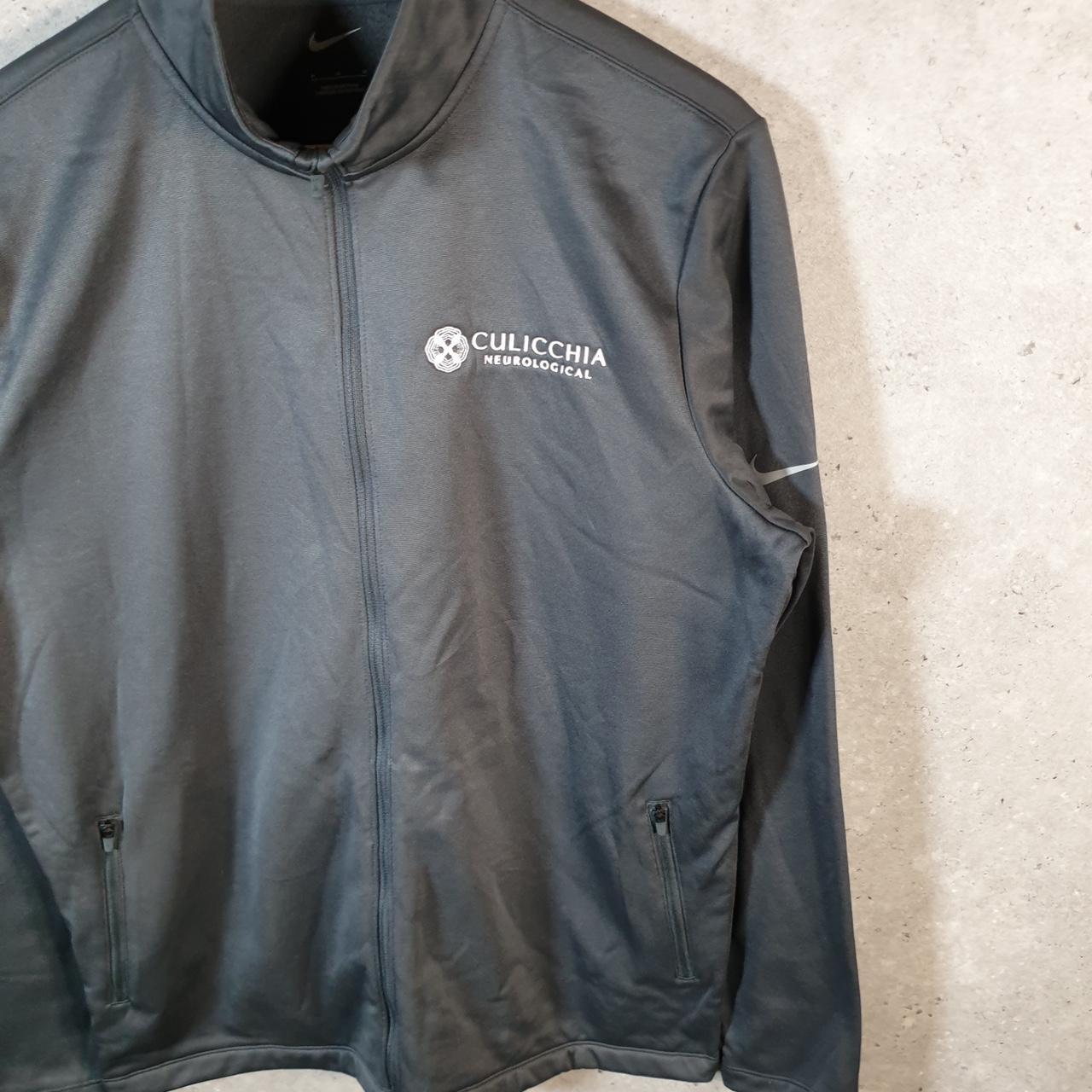 Vintage Nike Shell Track Jackets Mens Medium Grey Y2K Full Zip Logo