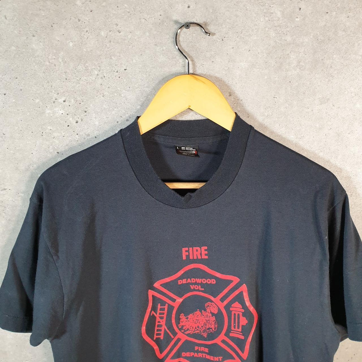 Vintage Screen Stars Deadwool Vol Fire 90s USA Single Stitch T Shirt Men’s Large Black C8759