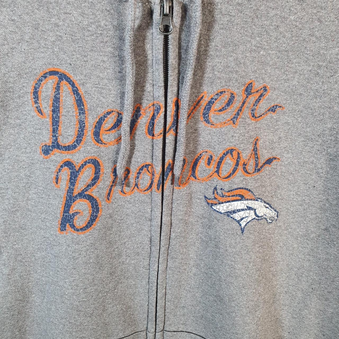 Vintage NFL Denver Broncos Hoodie Womens XL Grey USA Pro Sport American Football
