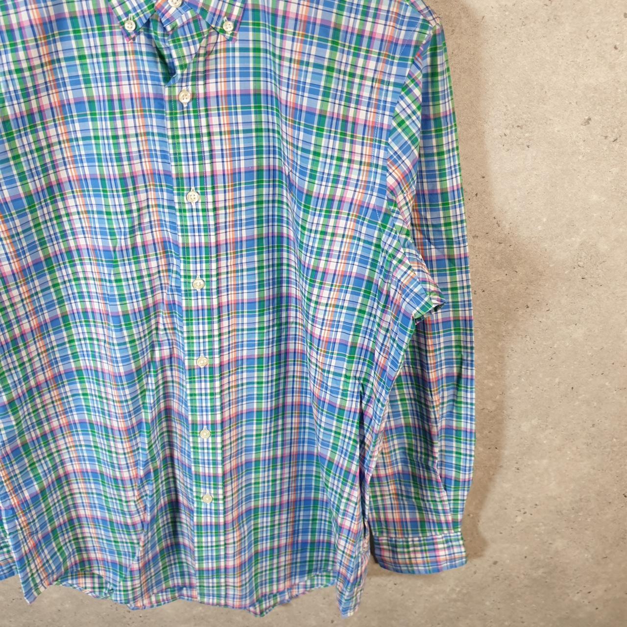 Vintage Ralph Lauren Button Down Shirt Men’s Medium Checkered Classic Fit Pony Cotton
