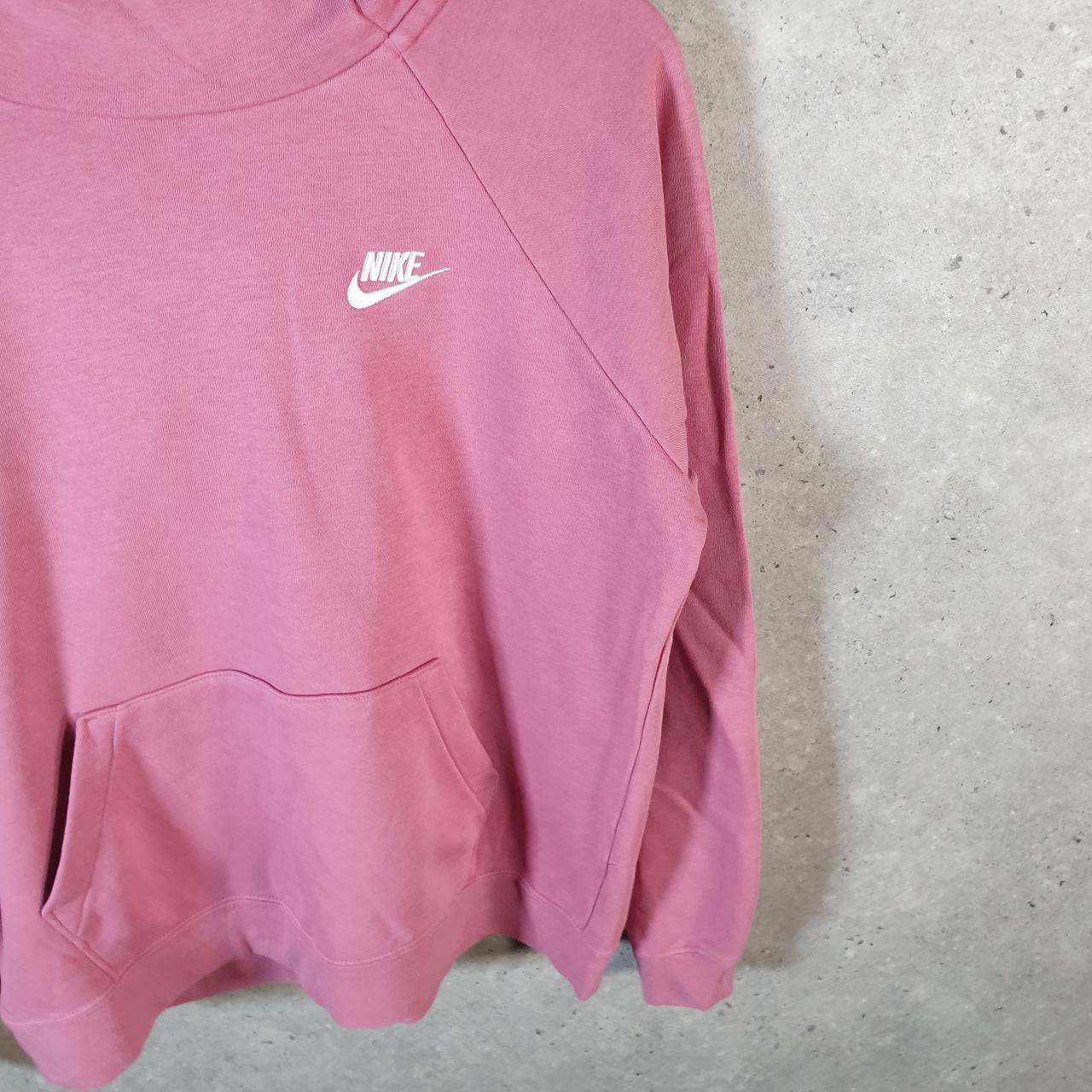 Vintage Nike Club Hoodie Womens Medium Pink Swoosh Y2K Pullover Logo