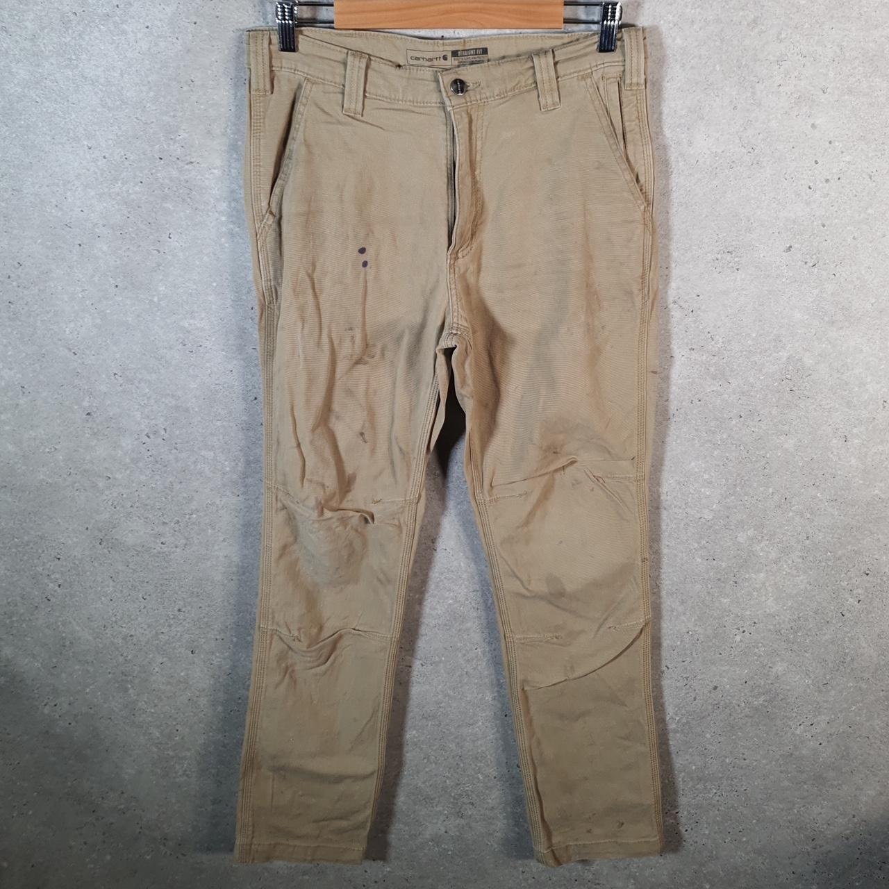 Vintage Carhartt Carpenter Trousers Mens W32 L32 Brown Straight Fit Workwear