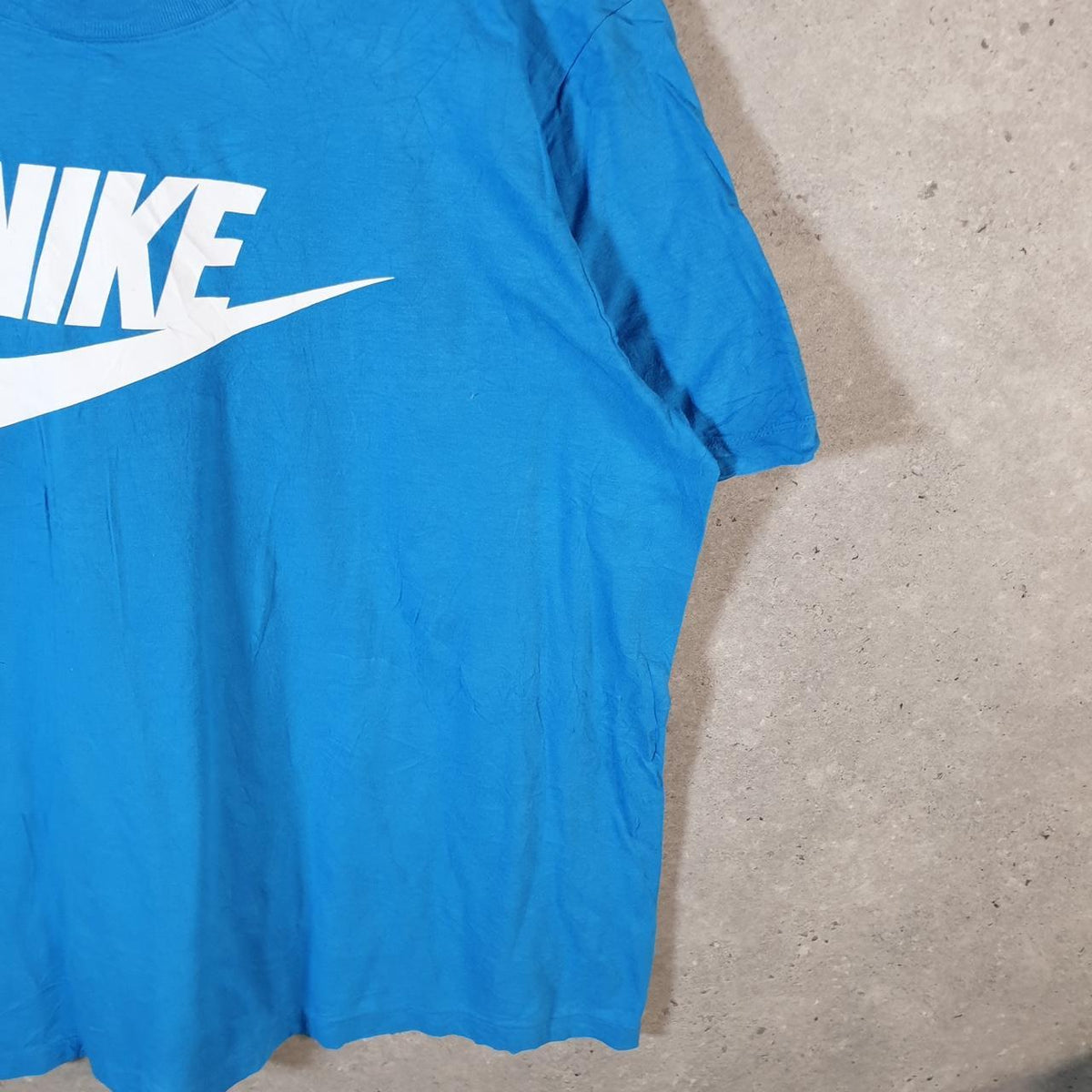 Vintage Nike Club Printed T Shirt Men’s Large Casual Blue Swoosh Athletic