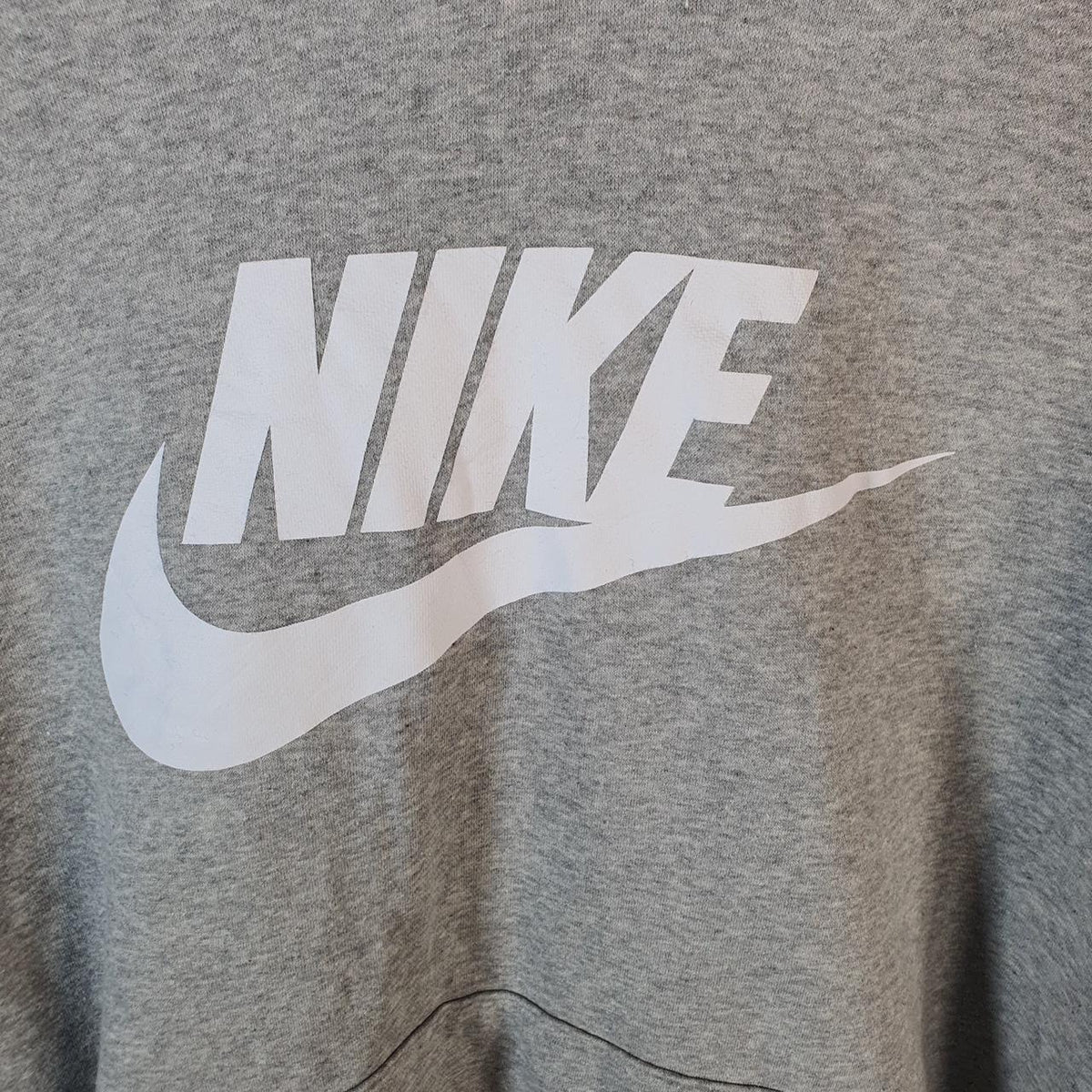 Vintage Nike Club Hoodie Men’s XL Grey Swoosh Y2K Pullover Sweatshirt Logo