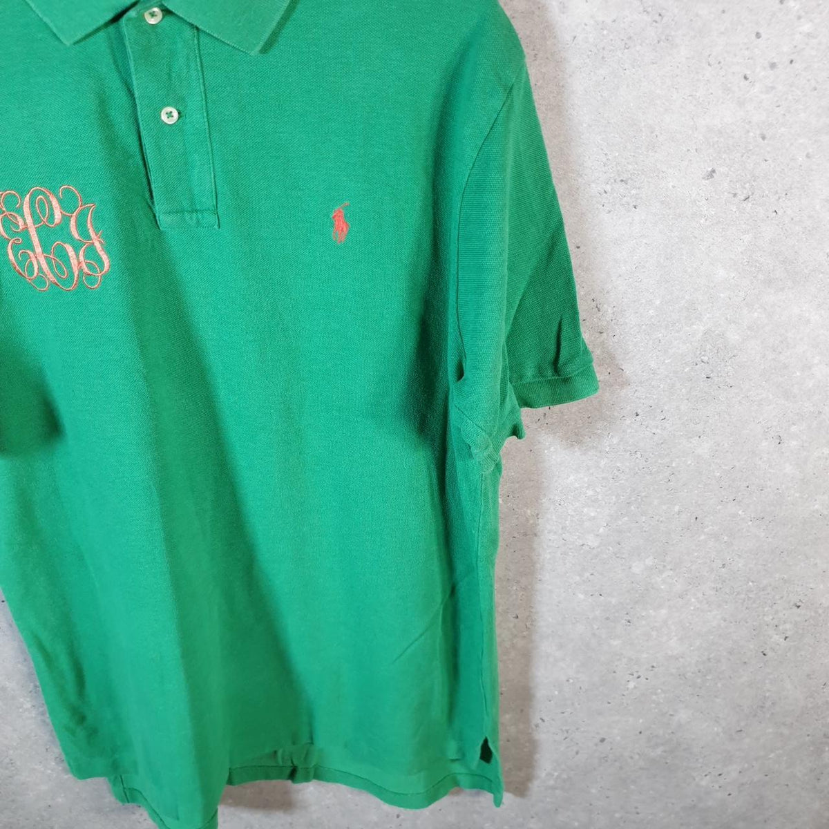 Vintage Ralph Lauren Polo Shirt Men’s Large Green Classic Fit Embroidered Pony