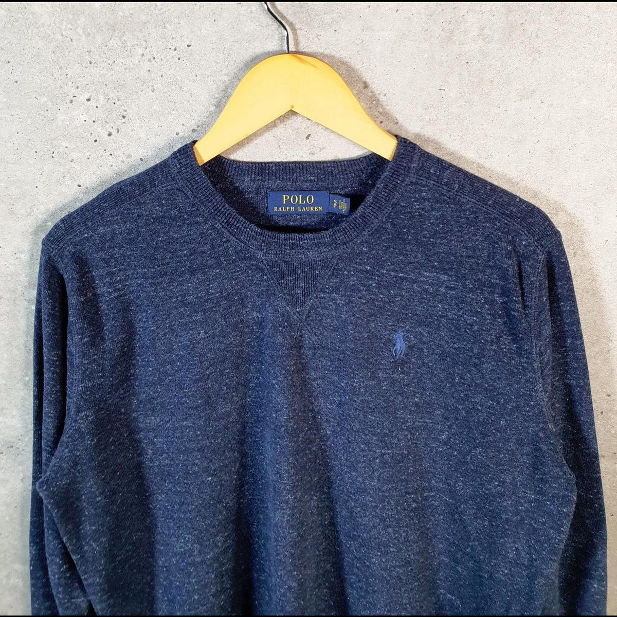 Vintage Ralph Lauren Polo Heavyweight Sweatshirt Men’s Small Blue Pullover Pony C8857