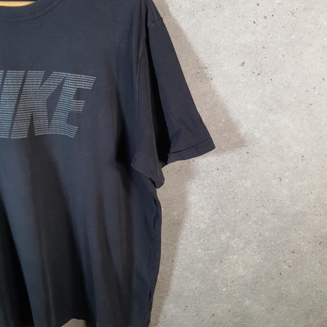 Vintage Nike Dri Fit Spellout T Shirt Men’s XL Bladk Logo Swoosh Athletic