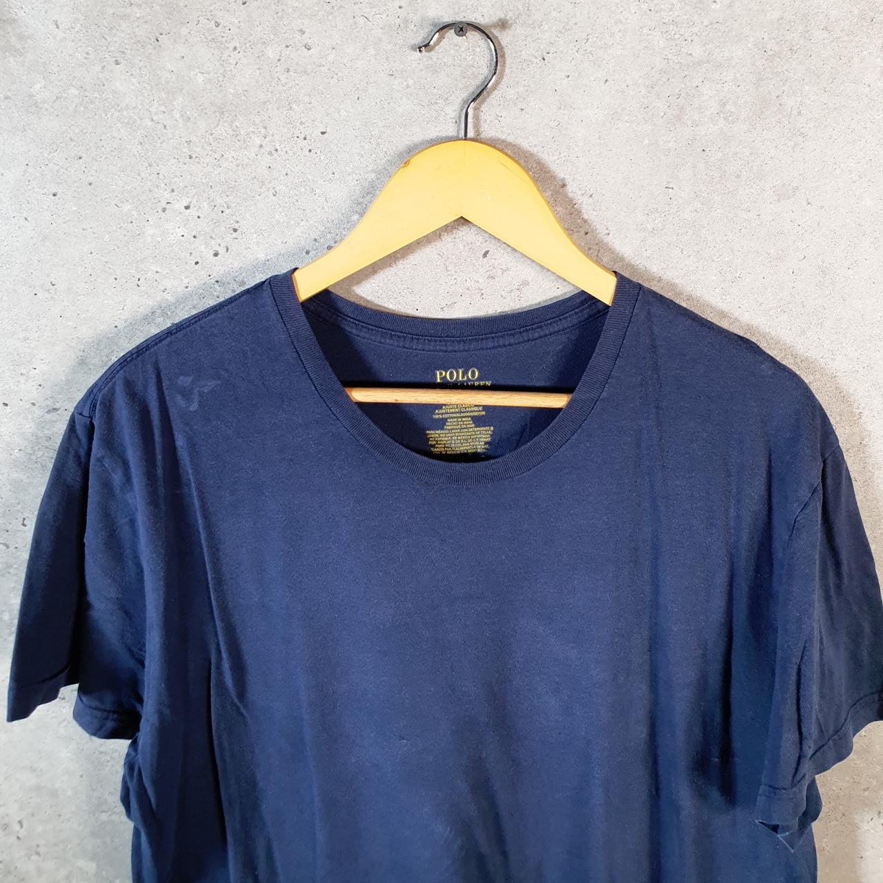 Vintage Ralph Lauren Polo T Shirt Men’s Large Blue Embroidered Pony Classic Fit C9128