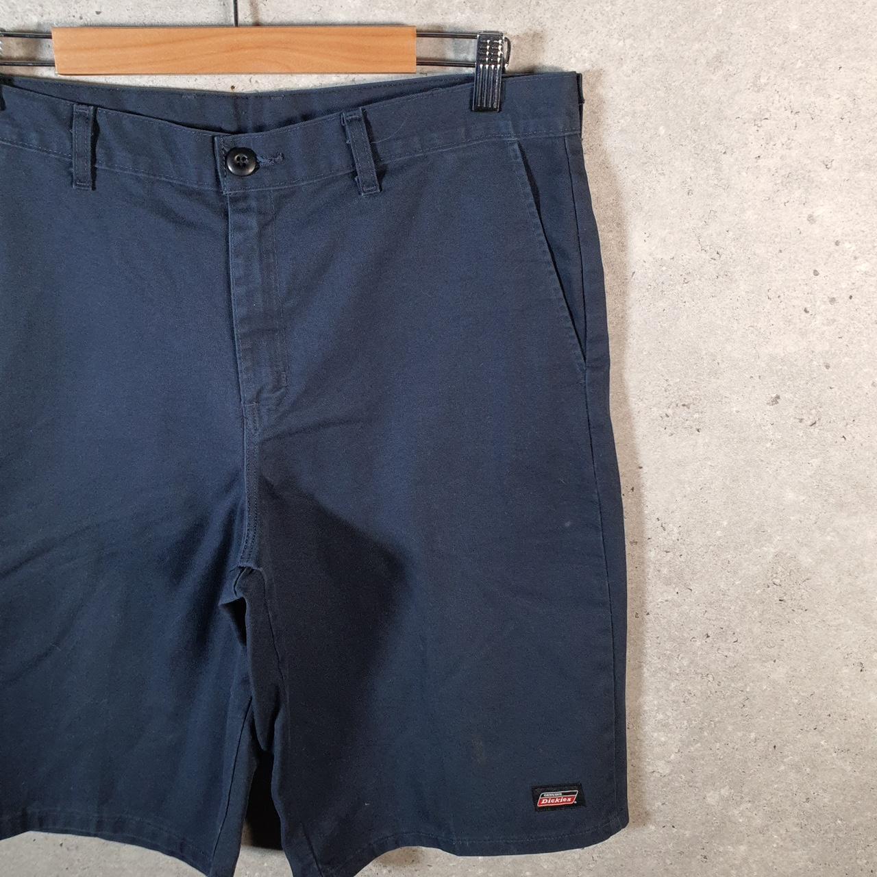 Vintage Dickies Baggy Chino Shorts Jorts Cargo Mens W36 Navy Blue Loose Fit