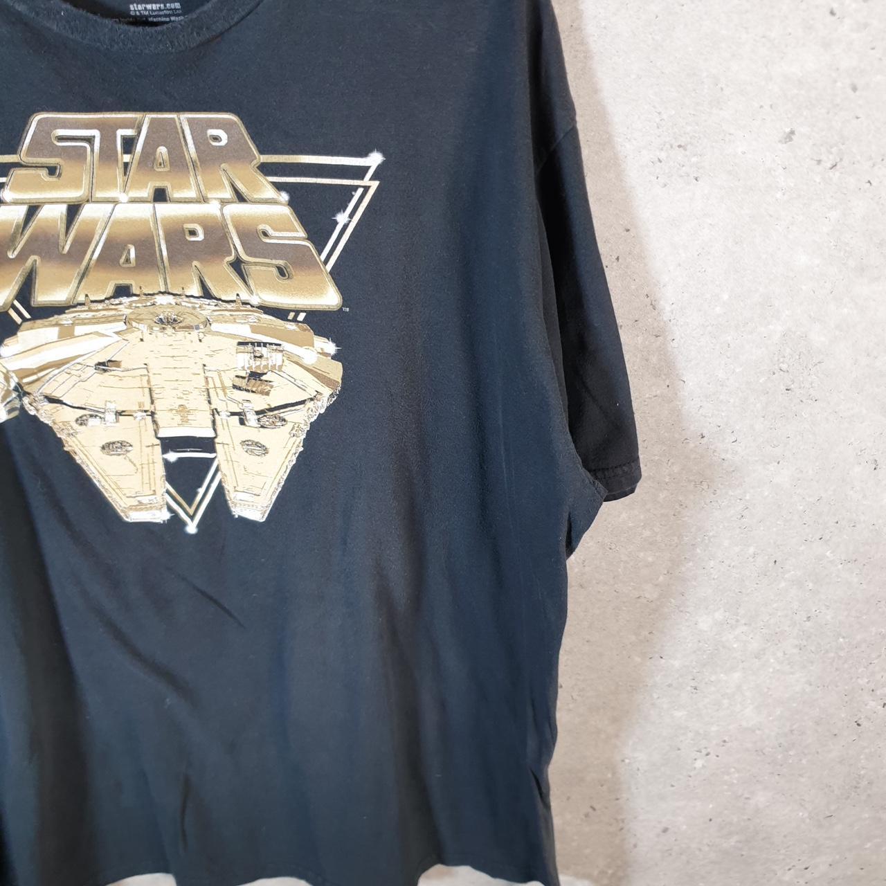 Vintage Star Wars Movie T Shirt Shirt Men’s 2XL Black Logo Graphic Spellout