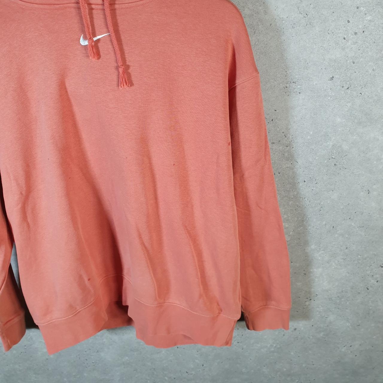 Vintage Nike Centre Swoosh Hoodie Men’s Small Pink Embroidered Y2K Pullover