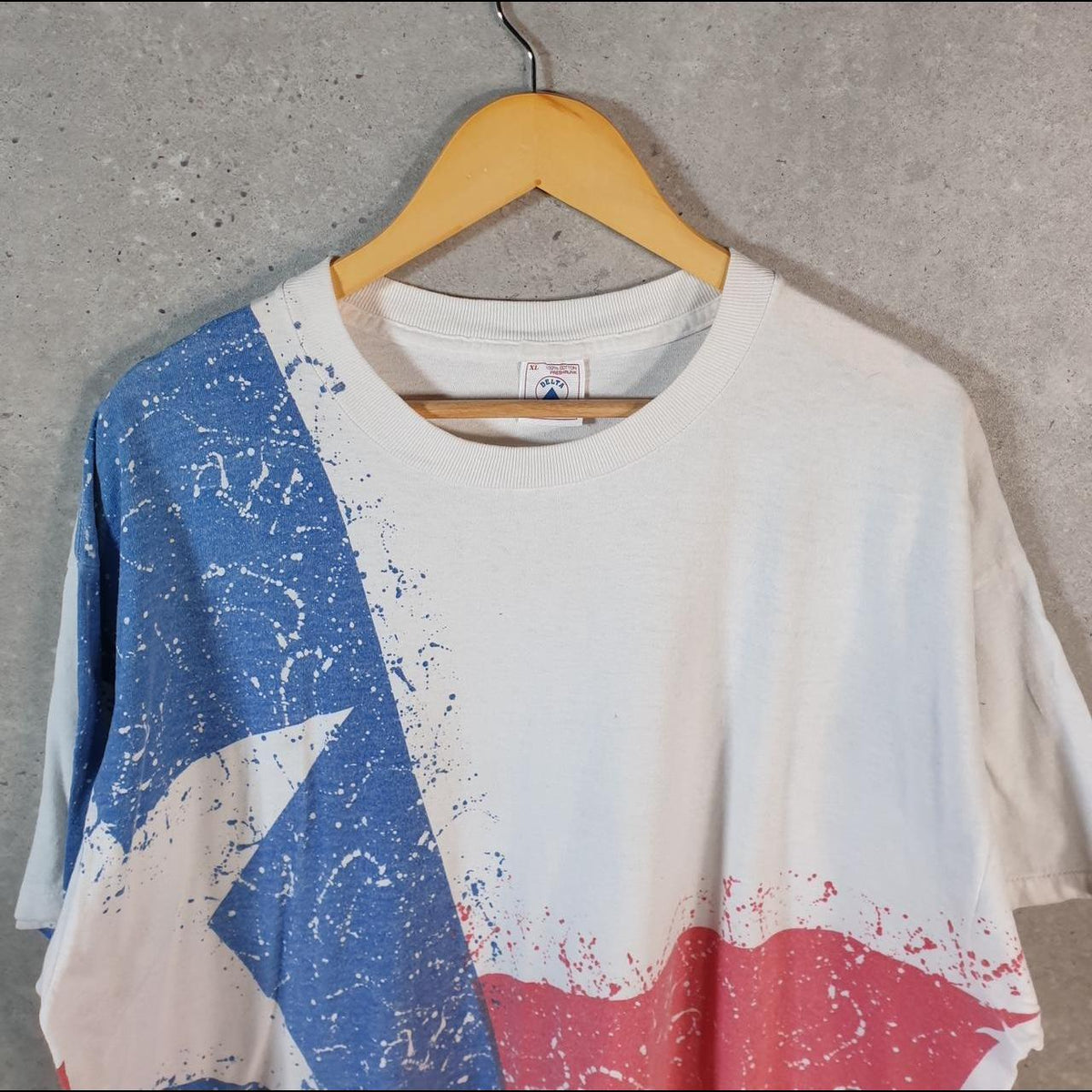 Vintage Delta Texas Flag 90s USA Single Stitch T Shirt Men’s XL White