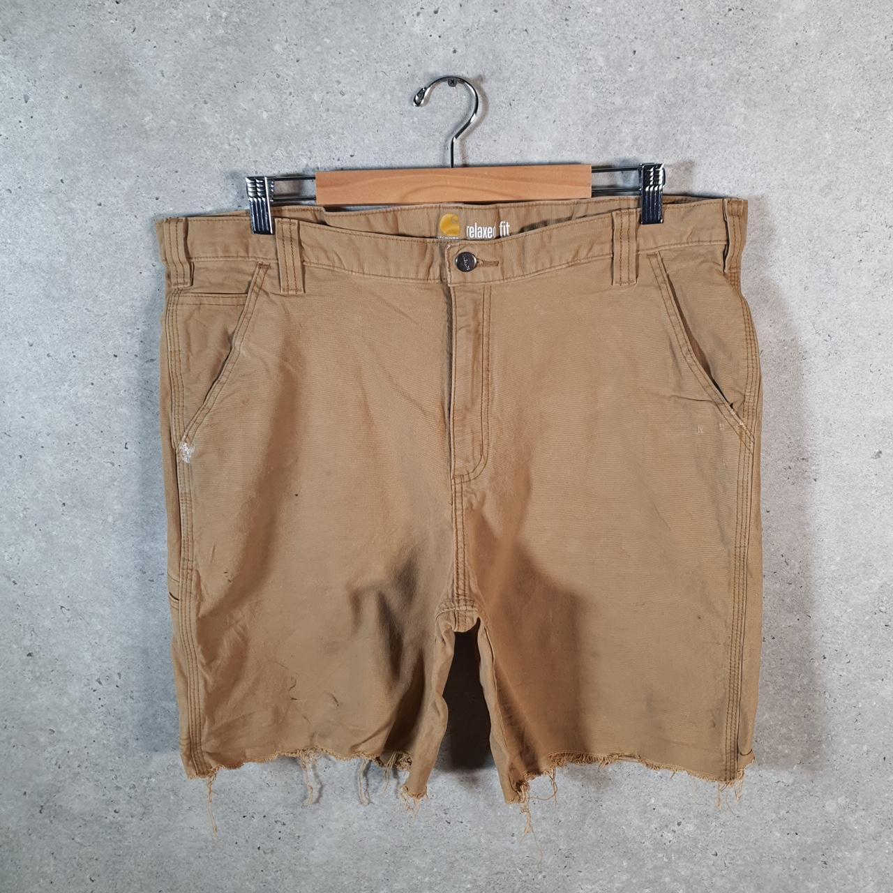 Vintage Carhartt Baggy Carpenter Shorts Jorts Cargo Men’s W40 Brown Relaxed Fit Workwear A4827