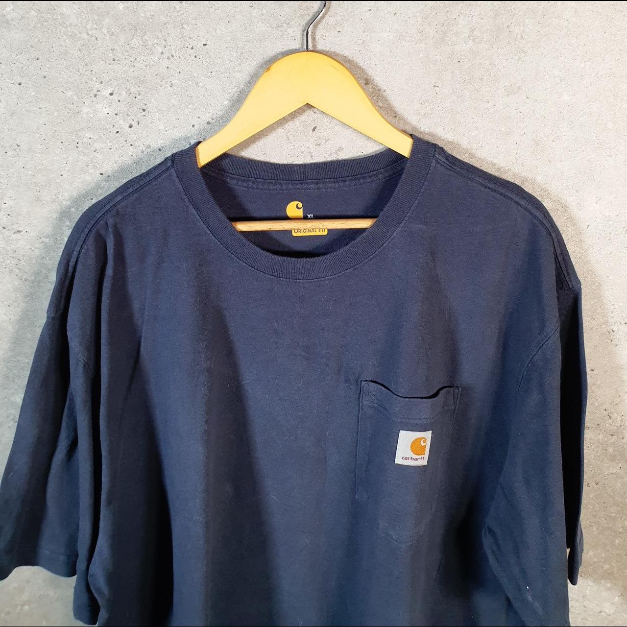 Vintage Carhartt Pocket T Shirt Men’s XL Navy Blue Workwear Chore Utility Original Fit C9222
