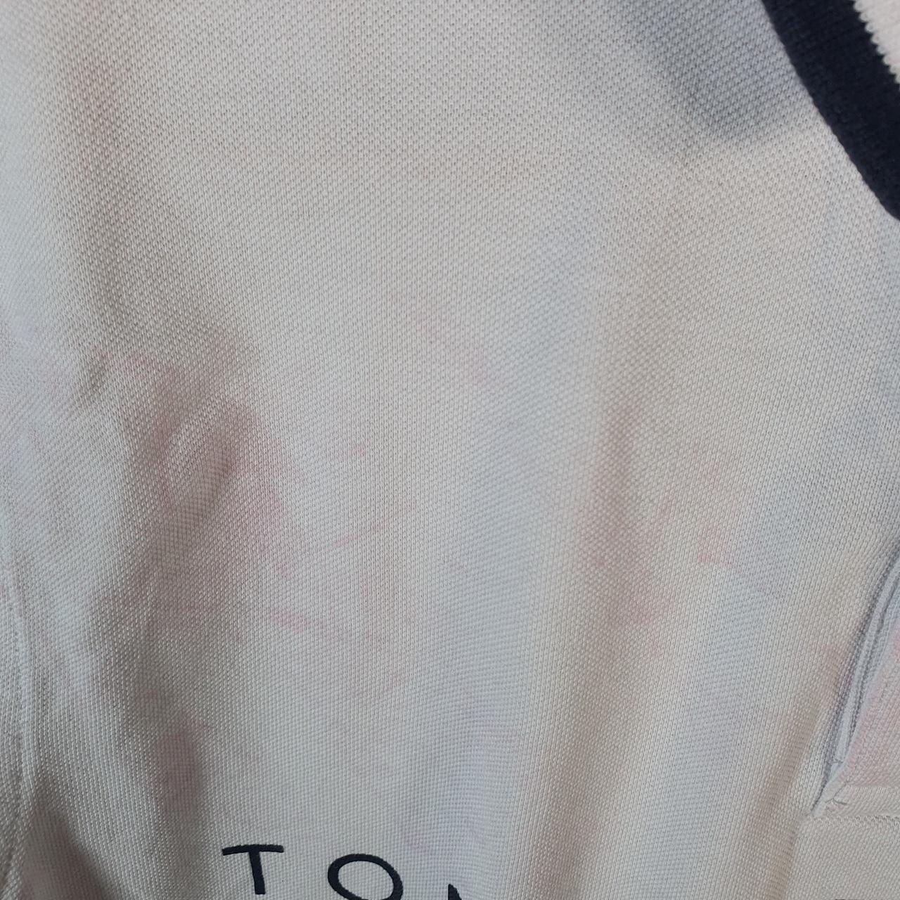 Vintage Tommy Hilfiger Spellout Polo Shirt Men’s Medium White Custom Fit Embroidered Logo