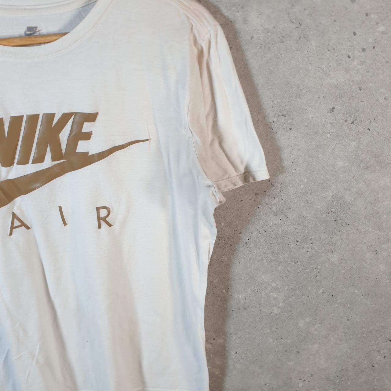 Vintage Nike Air Spellout T Shirt Mens Small White Logo Swoosh Athletic