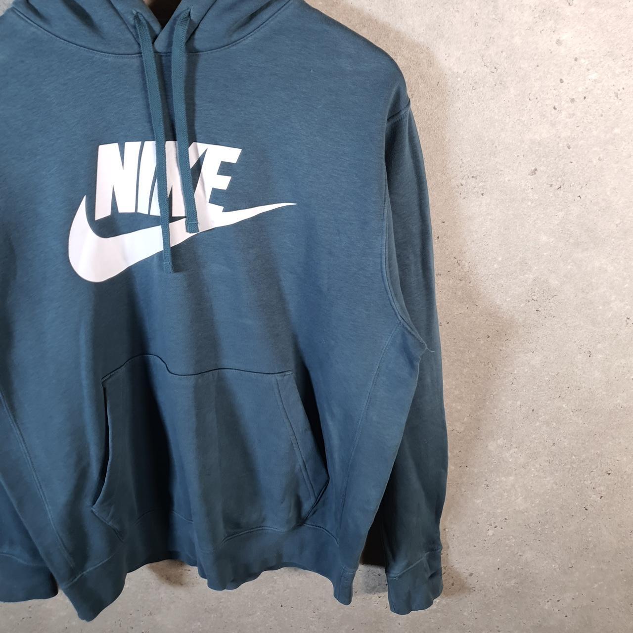 Vintage Nike Club Hoodie Men’s Medium Blue Swoosh Y2K Pullover