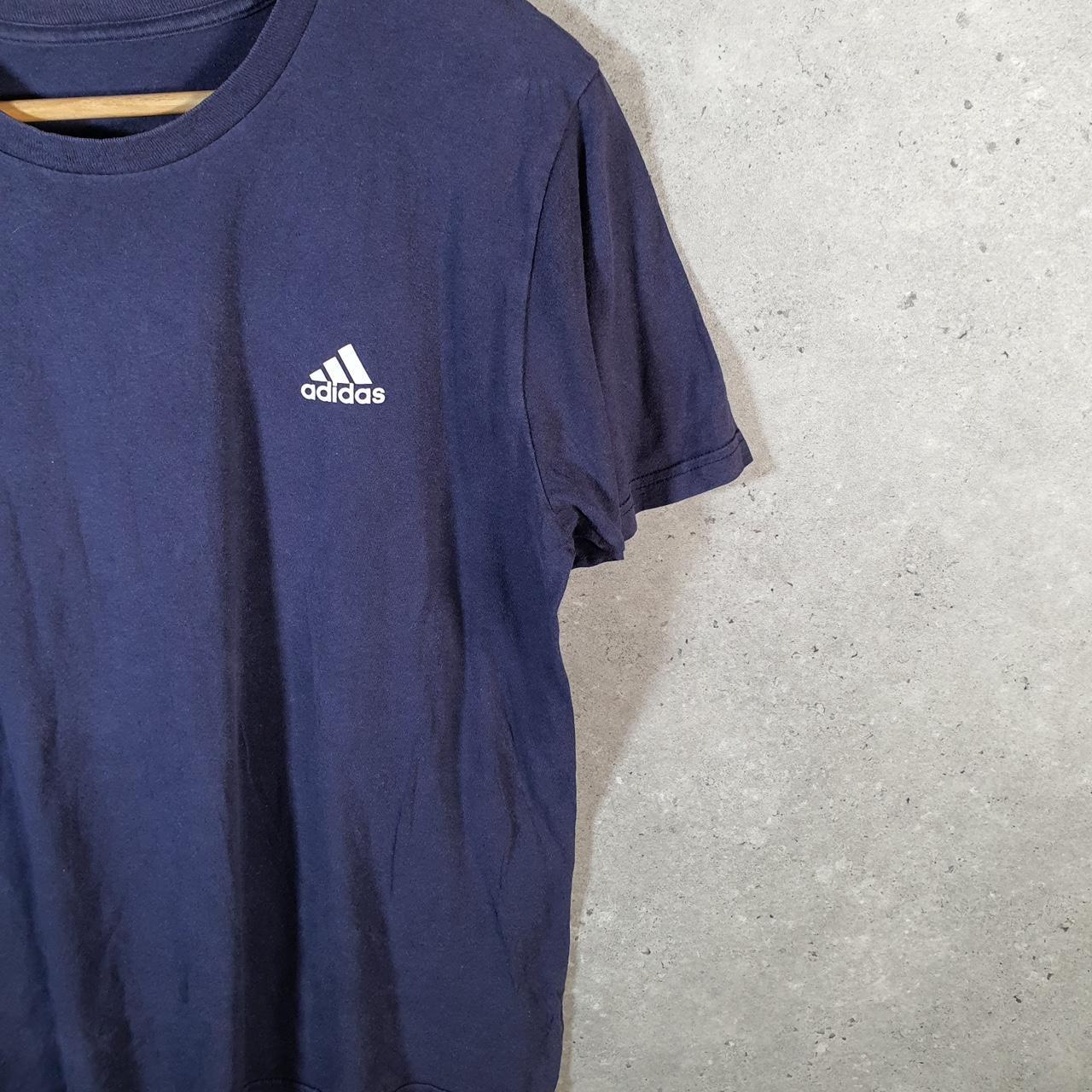 Vintage Adidas Go To Tee T Shirt Men’s Medium Navy Blue Three Stripes Logo Athletic