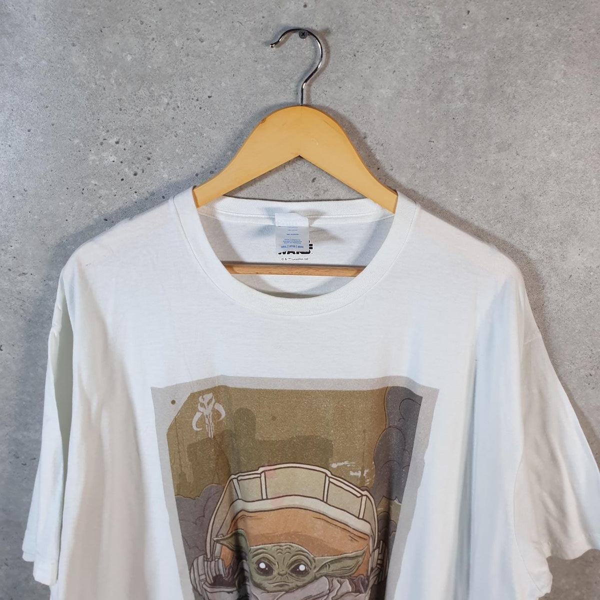 Vintage Port & Company Star Wars Mandalorian 90s USA Single Stitch T Shirt Men’s 3XL White
