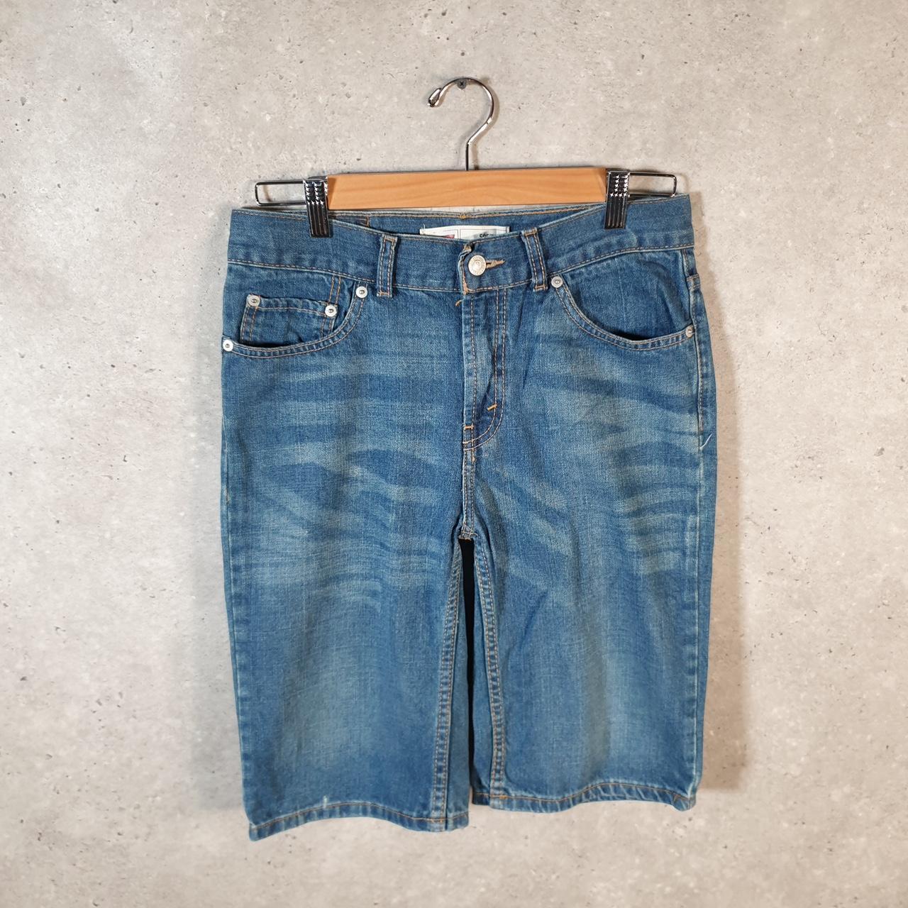 Vintage Levi’s 505 Baggy Shorts Jorts Cargo Womens W30 Blue Relaxed Denim