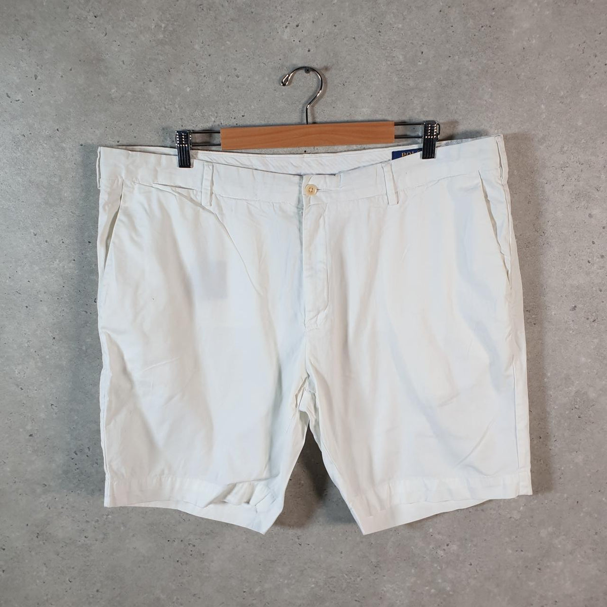 Vintage Ralph Lauren Polo Shorts Jorts Chino Cargo Men’s W34 White Baggy Cotton A4260
