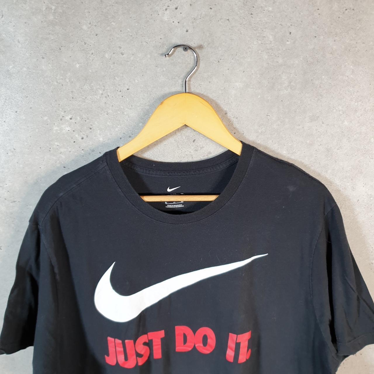 Vintage Nike Swoosh Spellout T Shirt Shirt Men’s XL Black Logo Athletic C9926