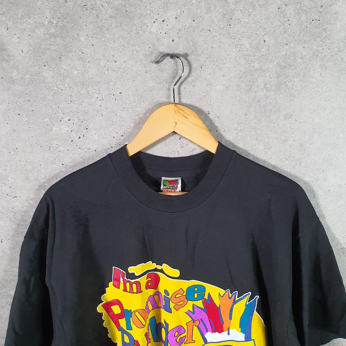 Vintage Fruit of the Loom Jesus Church Single Stitch T Shirt Men’s XL Black Big Fish Vintage
