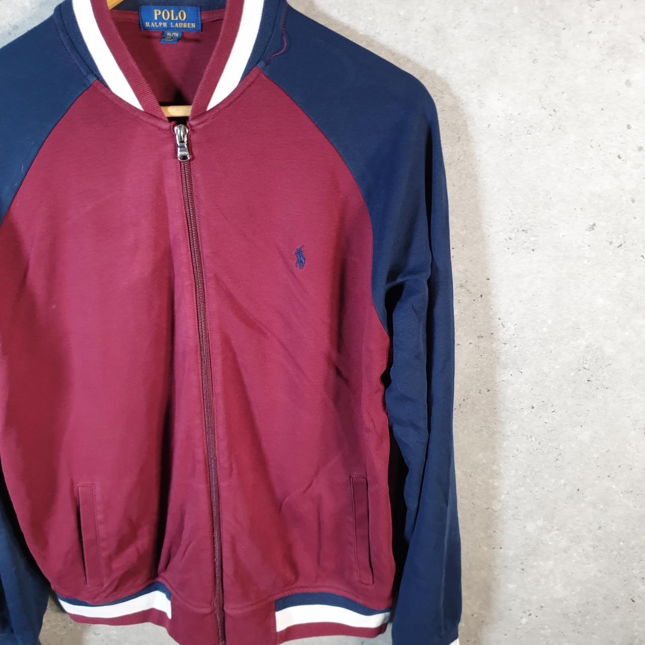 Vintage Ralph Lauren Polo Sweatshirt Womens XL Burgundy Full Zip Pony