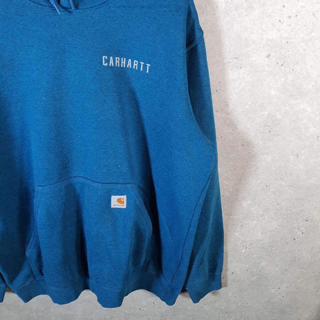 Vintage Carhartt Hoodie Men’s Large Blue Pullover Blank USA Original Fit