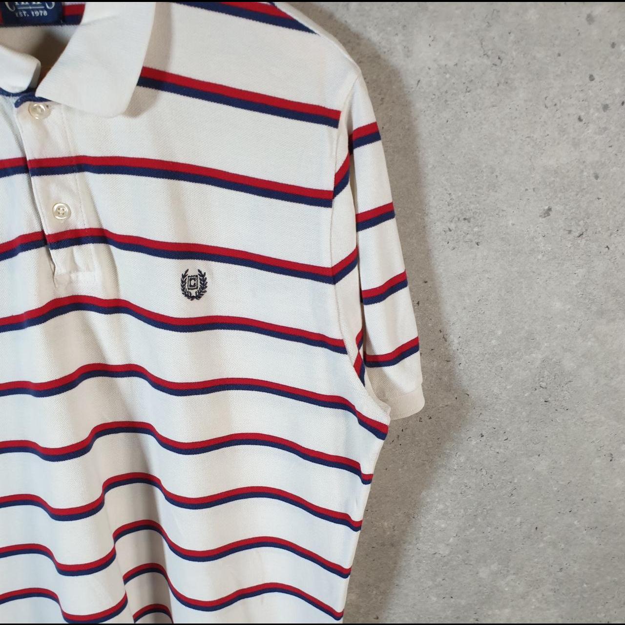 Vintage Chaps Ralph Lauren USA Shirt Men’s XL Striped White Cotton Custom Fit