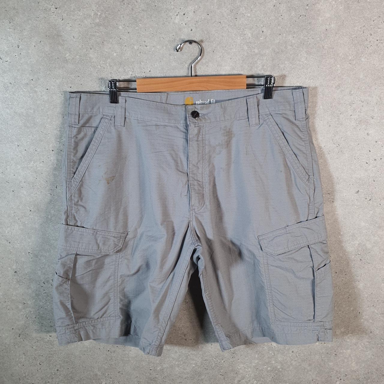 Vintage Carhartt Baggy Carpenter Shorts Jorts Cargo Men’s W40 Grey Relaxed Fit Workwear A4876