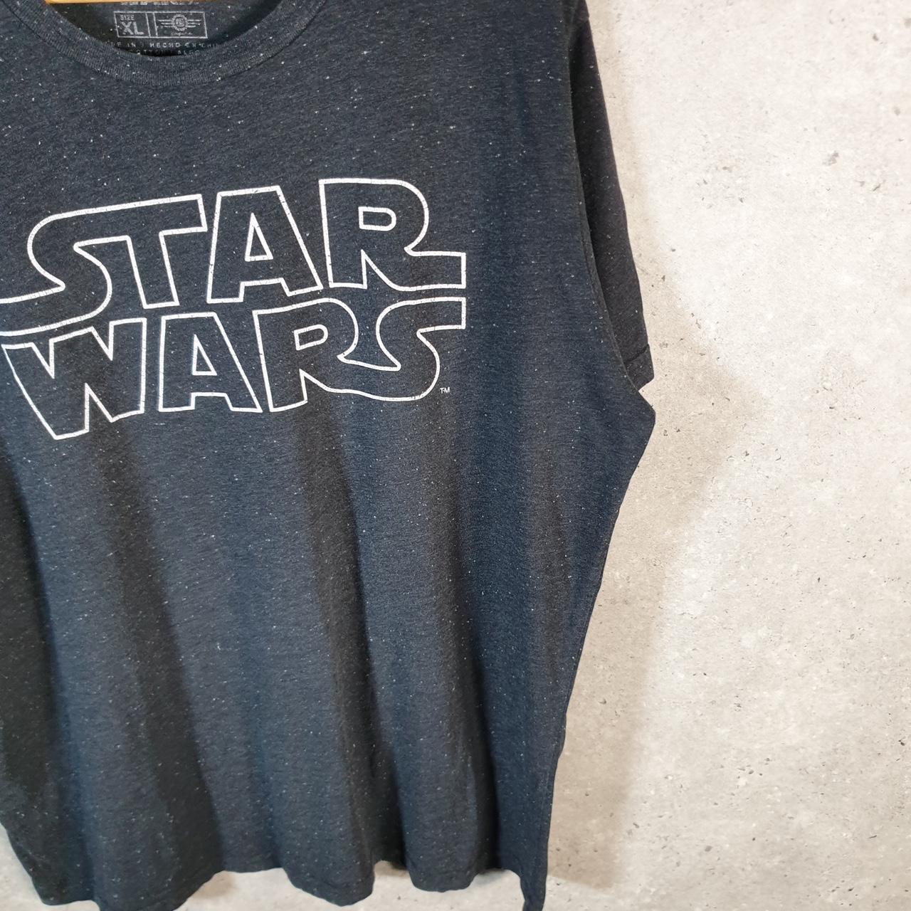 Vintage Star Wars Movie T Shirt Men’s XL Grey Logo Graphic Spellout