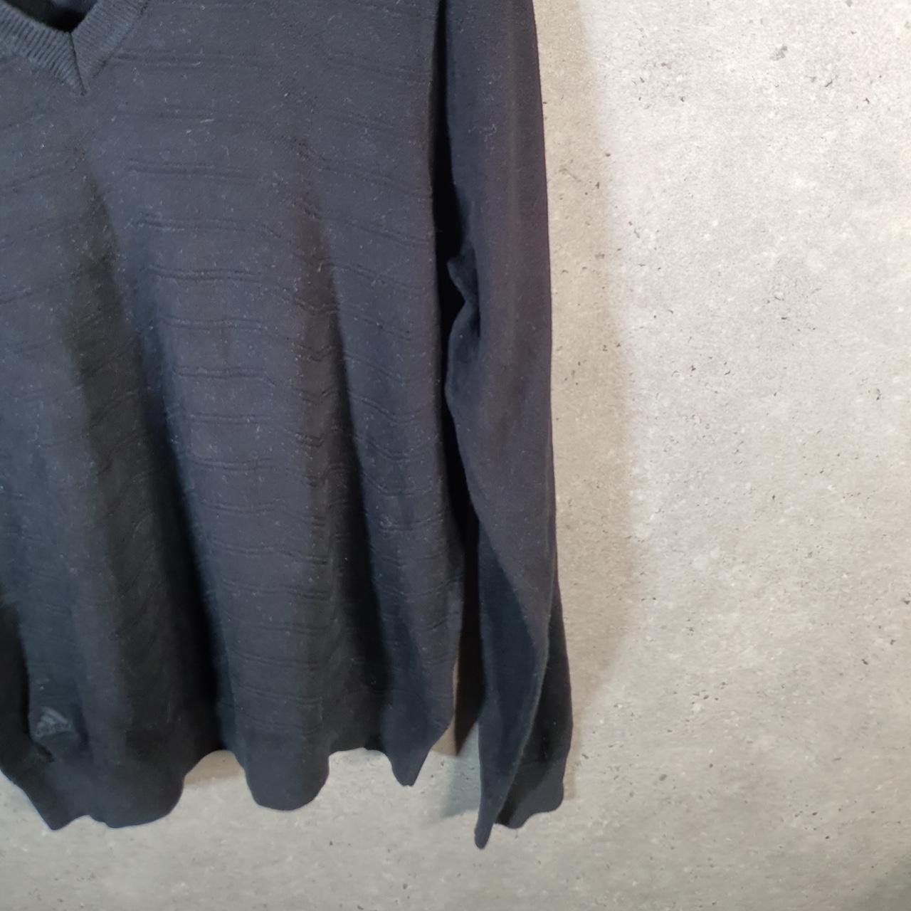 Vintage Adidas Golf Knit Sweater Men’s Medium Black Y2K Pullover Casual