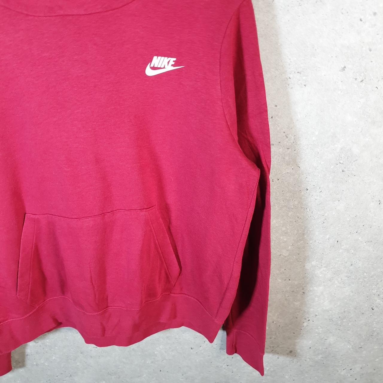 Vintage Nike Club Hoodie Womens Large Pink Swoosh Y2K Pullover